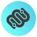 Moonwalk Fitness (MF) logo